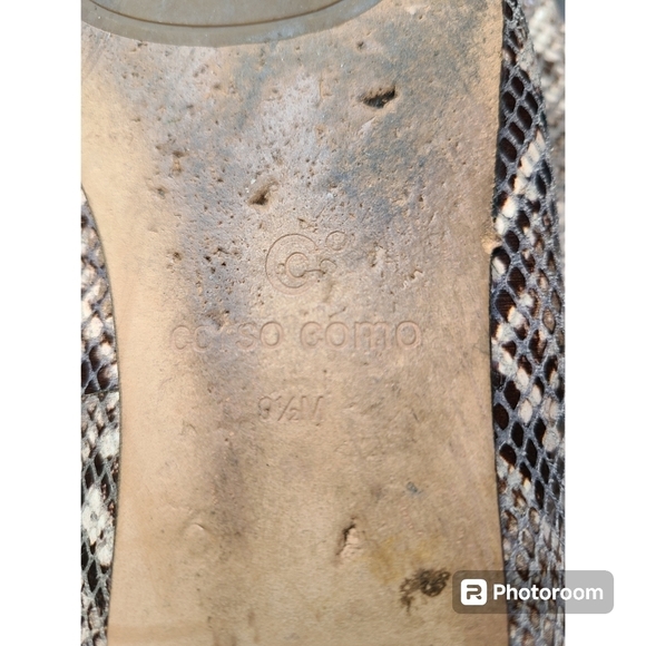 Corso Como Womens Gray Python Embossed Snake Print Flats Ballet Shoes Size 9.5 - Picture 11 of 12